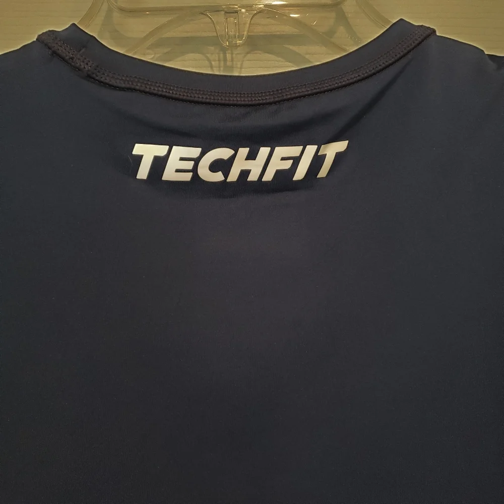 Adidas Navy Climalite Techfit Base Layer Compression Top 2XL Stretch Muscle Tank